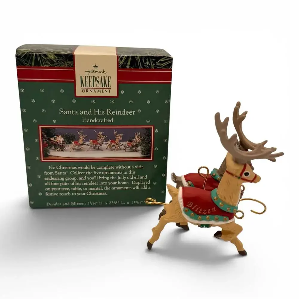 HALLMARK KEEPSAKE ORNAMENT DONDER & BLITZEN 1992